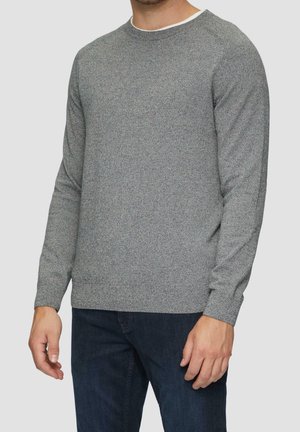 Strickpullover - mottled light grey