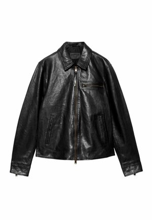 AllSaints, MILLER JACKET - Кожено яке - black
