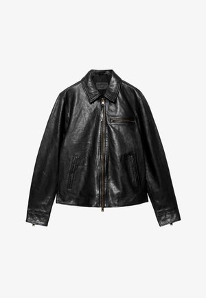 AllSaints, MILLER JACKET - Кожено яке - black