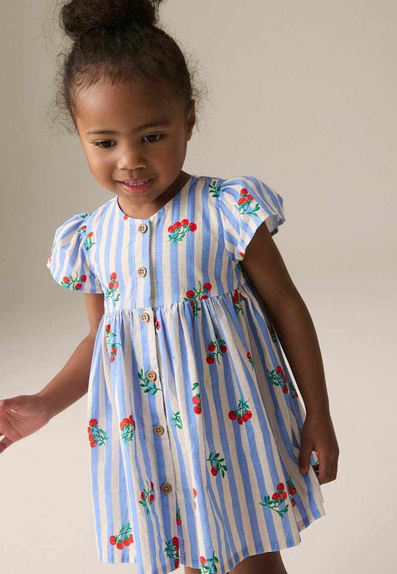 Next - REGULAR FIT - BUTTON UP - Blusenkleid - blue tomato stripe, Vergrößern