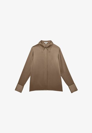 Reiss, Blúzka so zapínaním na gombíky - taupe brown