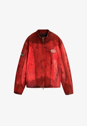 Desigual, TWO-TONE RACING JACKET - Chaqueta vaquera - red