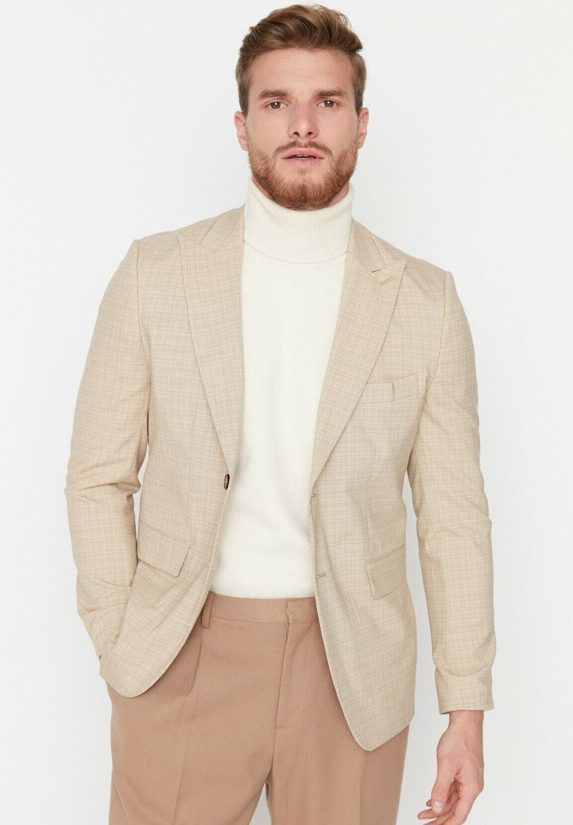 Trendyol NA CO DZIEŃ I KOMFORT - Blazer - beige - Zalando.nl