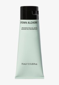 75 ml tubka regenerującej maski żelowej Grown Alchemist, z miętowo-zielonym korpusem, czarną zakrętką i przezroczystym tekstem wskazującym szczegóły produktu.