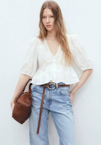 Mango - EMBROIDERED  - Bluse - off white Thumbnail-Bild 1