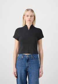 ONLY ONLLIVE LOVE ZIP TOP - Camiseta básica - black