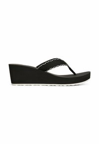 Tommy Hilfiger MONOGRAM WEDGE FLIP-FLOPS - T-bar sandals - black