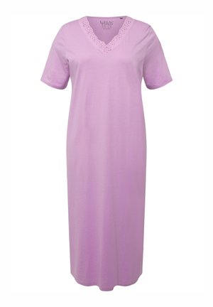 Ulla Popken LOCHSTICKEREI V-AUSSCHNITT HALBARM - Camisón - lilac