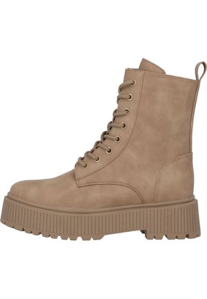 LESKI - Lace-up ankle boots - sand