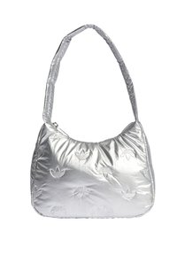 PUFFY SATIN - Skulderveske - silver met.