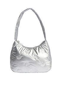 PUFFY SATIN - Olkalaukku - silver met.