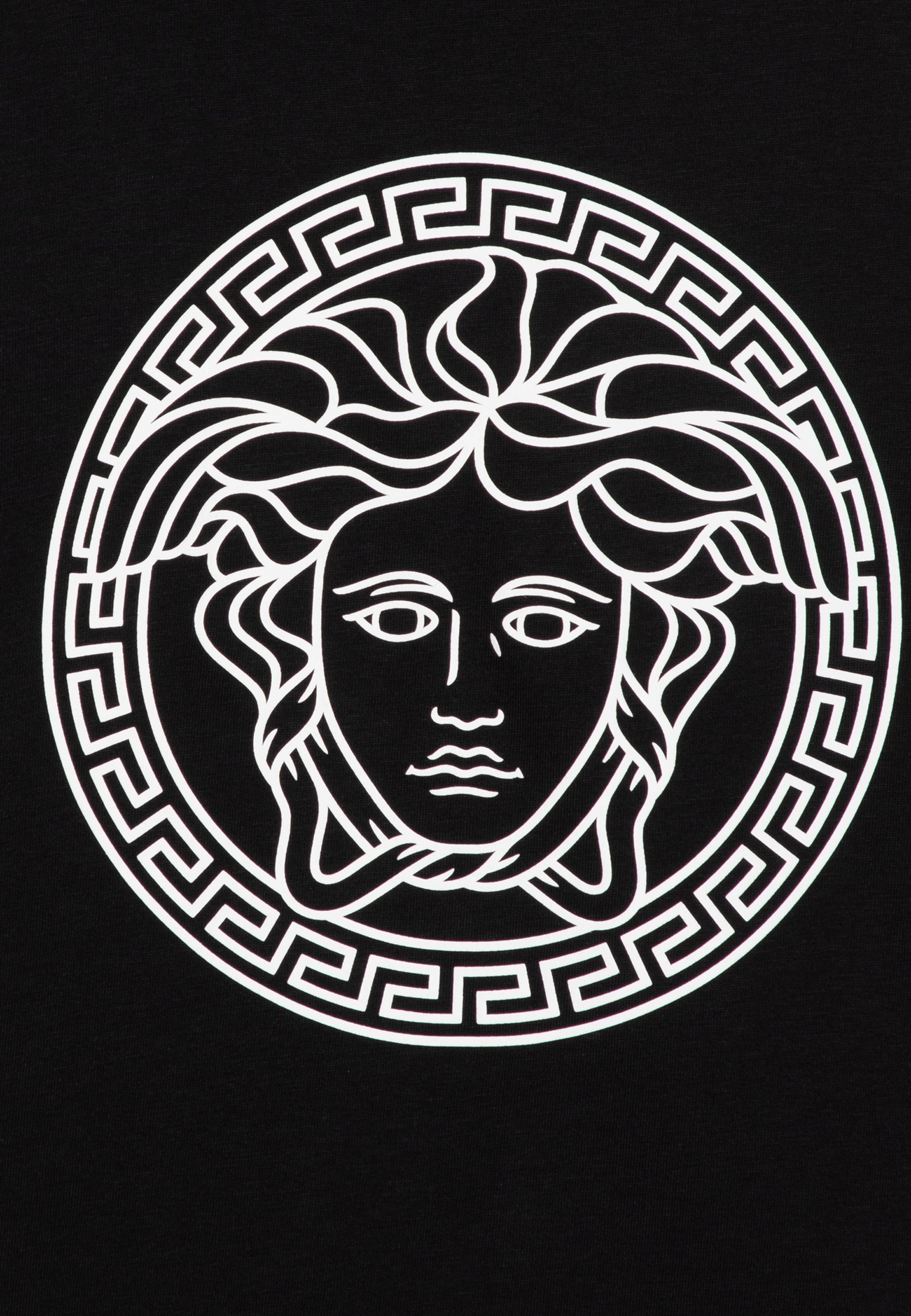 Versace MEDUSA GRECA PRINT UNISEX - Print T-shirt - nero/bianco