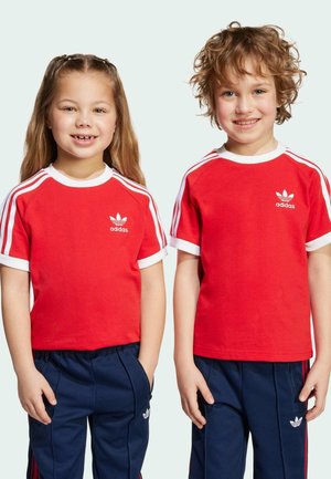 STRIPES TEE - Print T-shirt - better scarlet