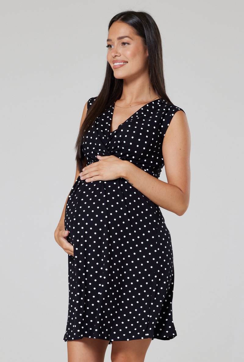 Happy Mama Kasdienė suknelė - black with dots