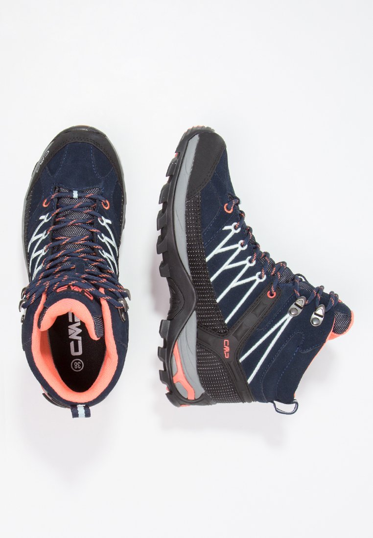 CMP RIGEL MID TREKKING SHOE WP - Zapatillas de senderismo -  blue/giada/peach/azul - Zalando.es