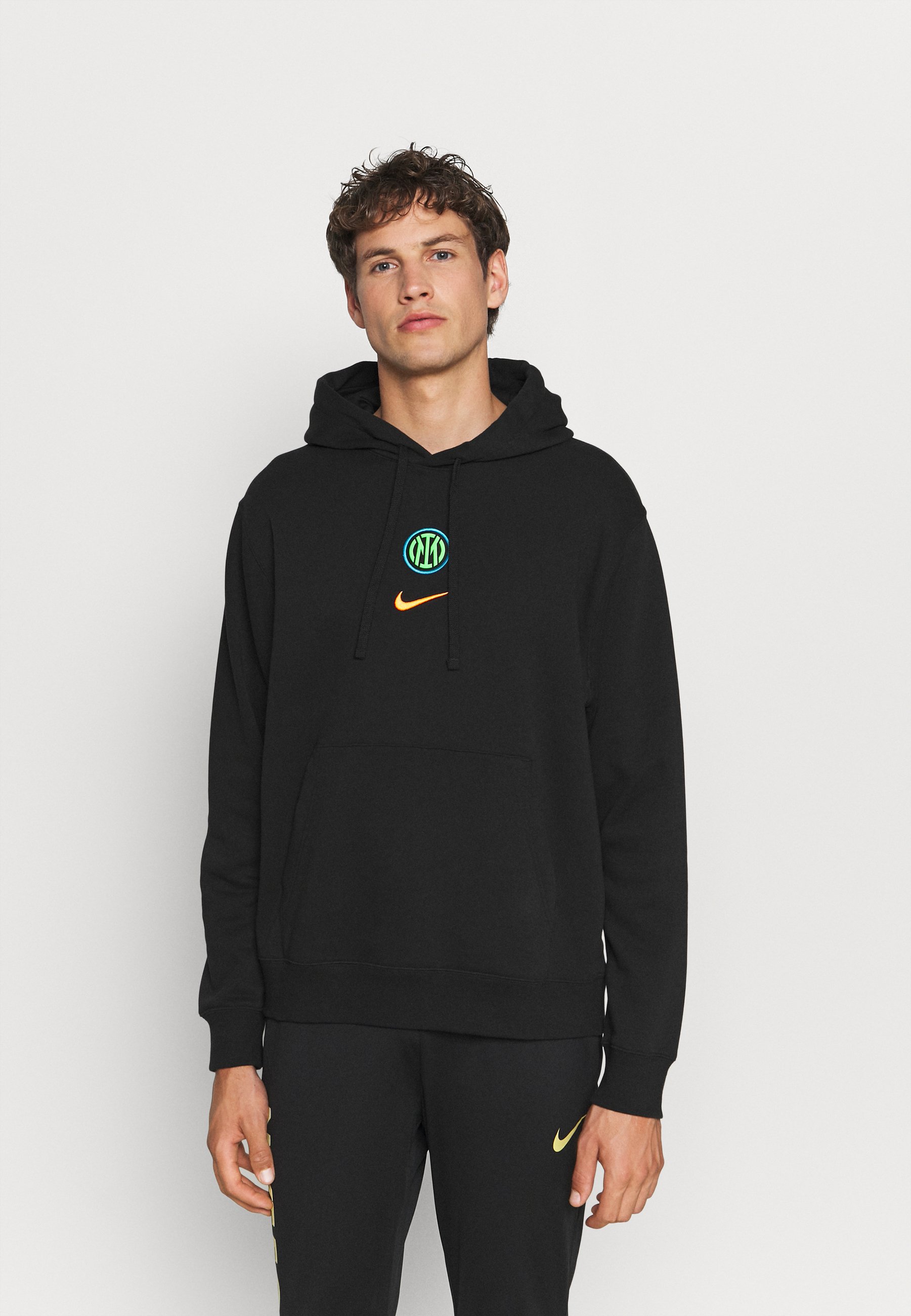 Nike Performance INTER MAILAND CLUB HOOD - Felpa - black/total orange/nero  - Zalando.it