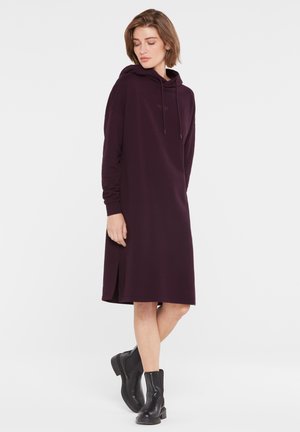 SENSES.THE LABEL, SENSES.THE LABEL LANGES SWEATKLEID MIT KAPUZE - Sweat Dress - deep plum