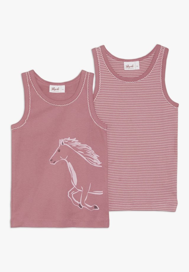 2 PACK - Undershirt - beere geringelt