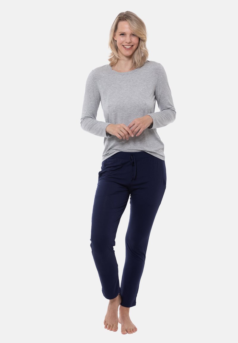 Damen Nachthemden | mey SET Pyjama true blue grey melange/blau - FF97507 Damen Nachthemden | mey SET Pyjama true blue grey melange/blau - FF97507