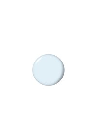 Lichtblauwe verfstaal, rond, glanzende afwerking, gladde textuur. Gepositioneerd tegen een witte achtergrond.
