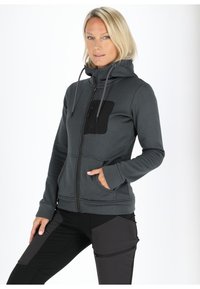 Swedemount TRONDHEIM STRETCH FULL ZIP - Felpa con zip - black melange
