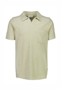 LINDBERGH TOWEL V-NECK POLO S/S - Pikeepaita - stone