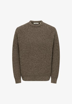 Only & Sons, ONLY & SONS PULLOVER - Pullover - dark brown