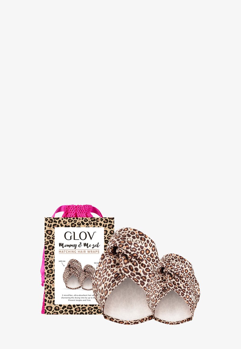 Glov GLOV® MOMMY & ME SET - TWO QUICK-ABSORBING HAIR WRAPS DESIGNED T - Kit capelli - cheetah