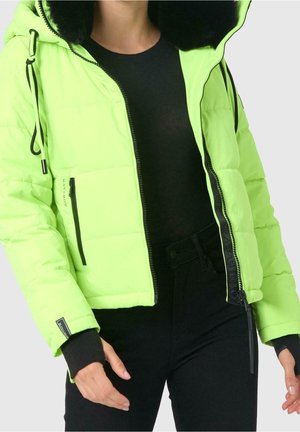 Winterjas - neon green