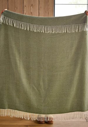 Next, HERRINGBONE COSY THROWS UNISEX - Wohndecke - green
