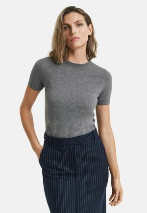 GANT LIGHTWEIGHT SHORT SLEEVE CREW NECK - T-Shirt basic - charcoal melange