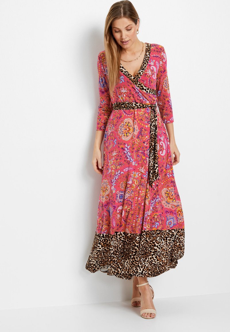 bonprix Robe longue pink/multicolore ZALANDO.FR