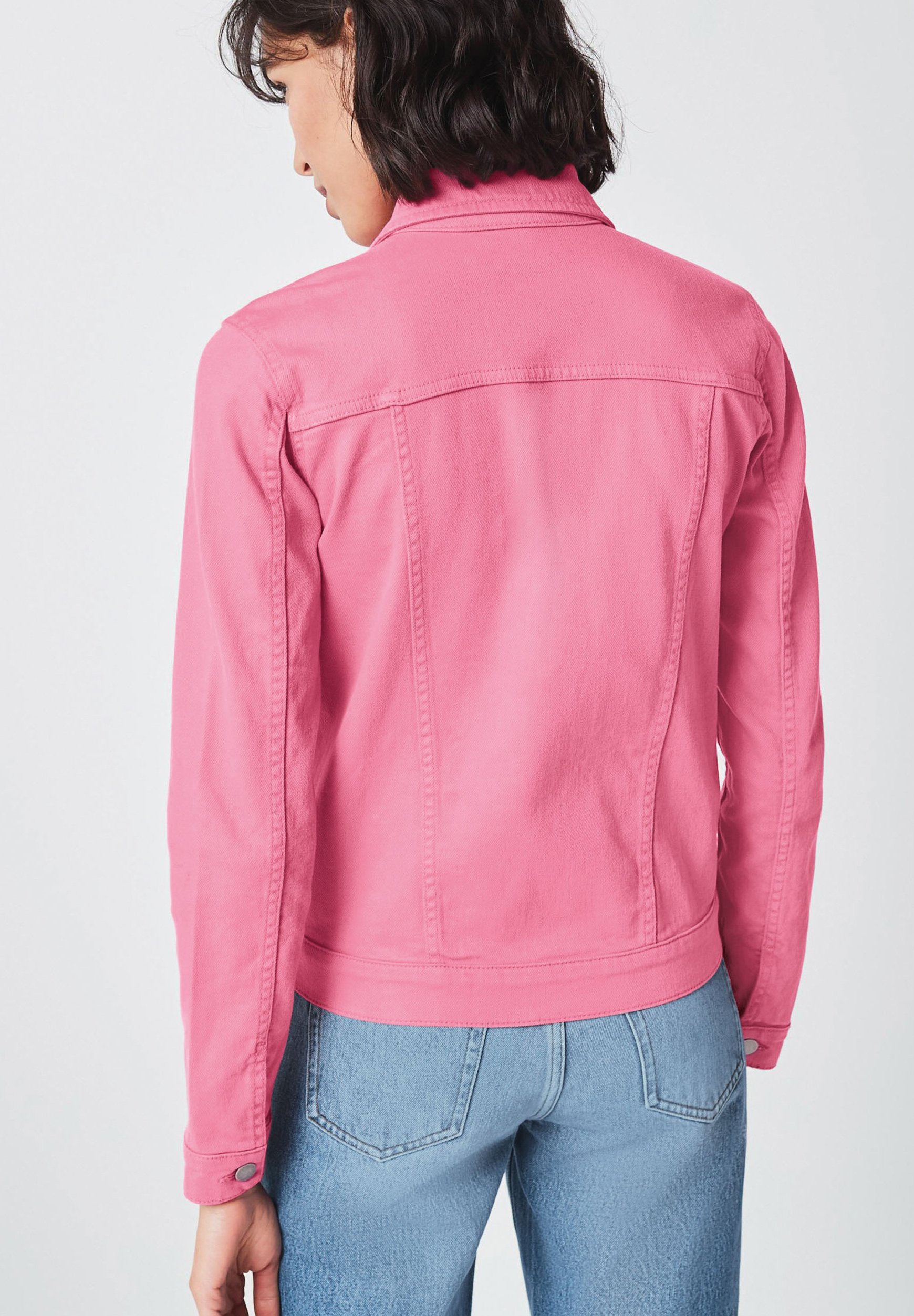 pink denim jacket next