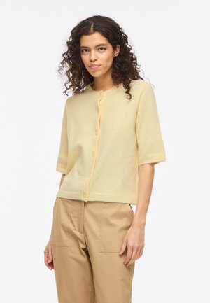 VILA VILIGA O-NECK - NOOS - Kardigan - pastel yellow melange