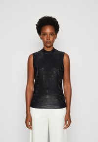 Guess SL MOCK NK MIA - Débardeur - jet black