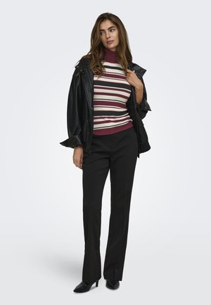 ONLY, ONLKAROL L/S ROLLNECK PULLOVER KNT NOOS - Striktrøje - zinfandel