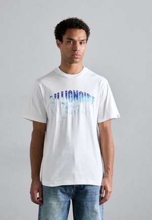 GREAT WAVE FILL ARCH LOGO - Print T-shirt - white