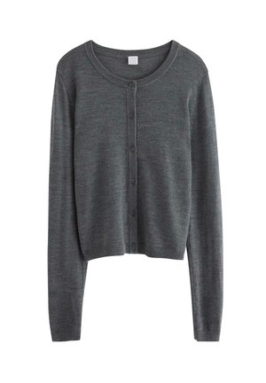 Strickjacke - dark grey melange
