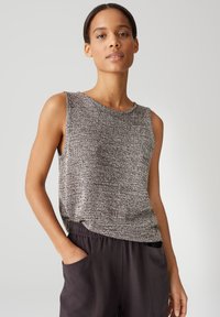 OPUS - REGULAR FIT MOULINE - Top - midnight brown Thumbnail Image 1