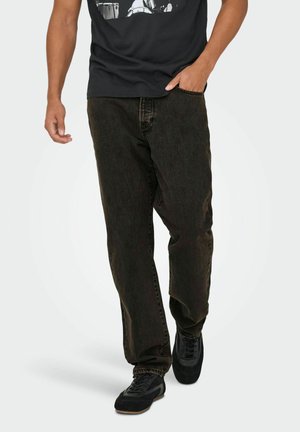 Vaqueros rectos - brown stone