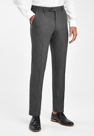 SLIM FIT PLAIN - Anzughose - mottled grey