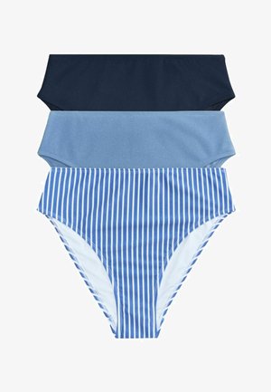 THE SET, HIGH WAIST HIGH LEG FIT - 3 PACK BIKINI BOTTOM . - Bikinialaosa - blue navy