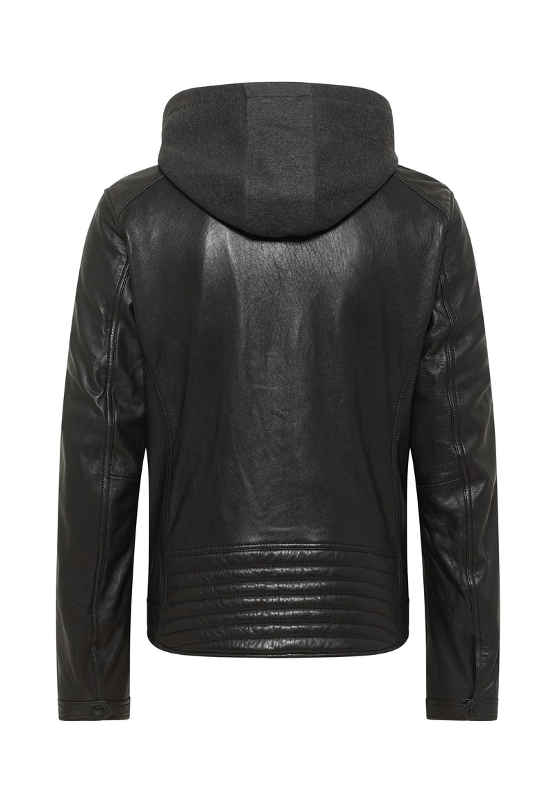 Mustang Lederjacke black/schwarz Zalando