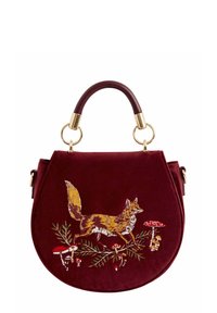 DEER MOON EMBROIDERED SADDLE - Borsa a mano - red