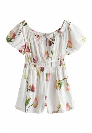 REGULAR FIT - OFF SHOULDER SUMMER - Jumpsuit - white purple