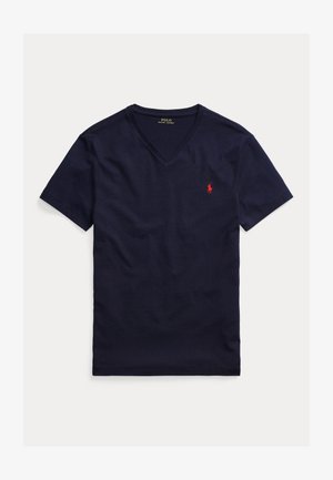 Polo Ralph Lauren CUSTOM SLIM FIT JERSEY V-NECK T-SHIRT - T-Shirt basic - dark blue