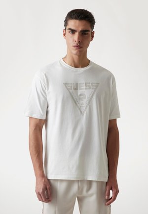 Guess LOGO TRIANGOLO - Print T-shirt - weiß