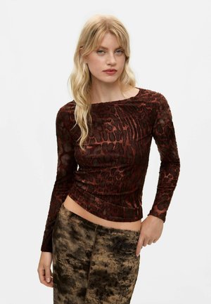 Desigual, FLOCKED T-SHIRT - Camiseta de manga larga - black