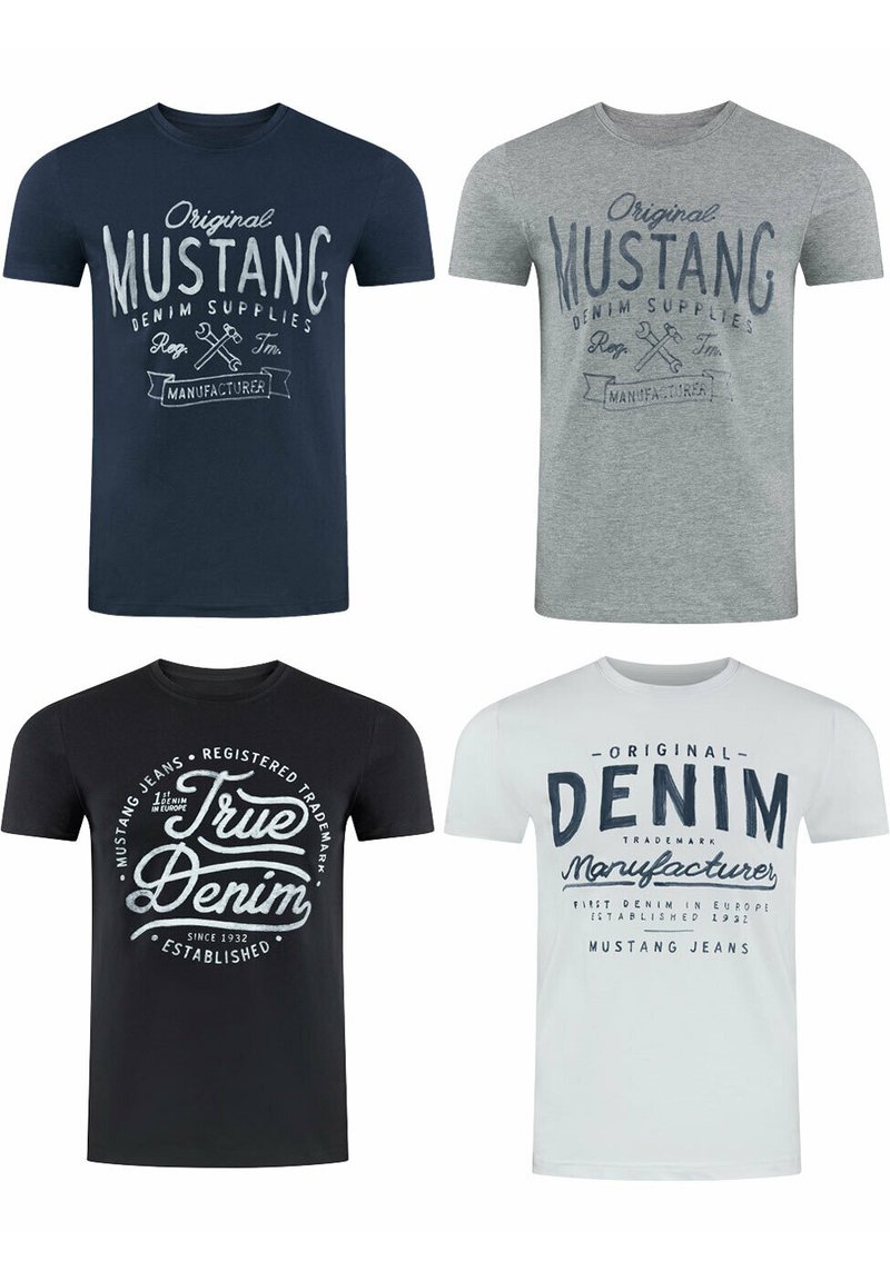 Mustang TEE 4 PACK - T-shirt print - farbmix