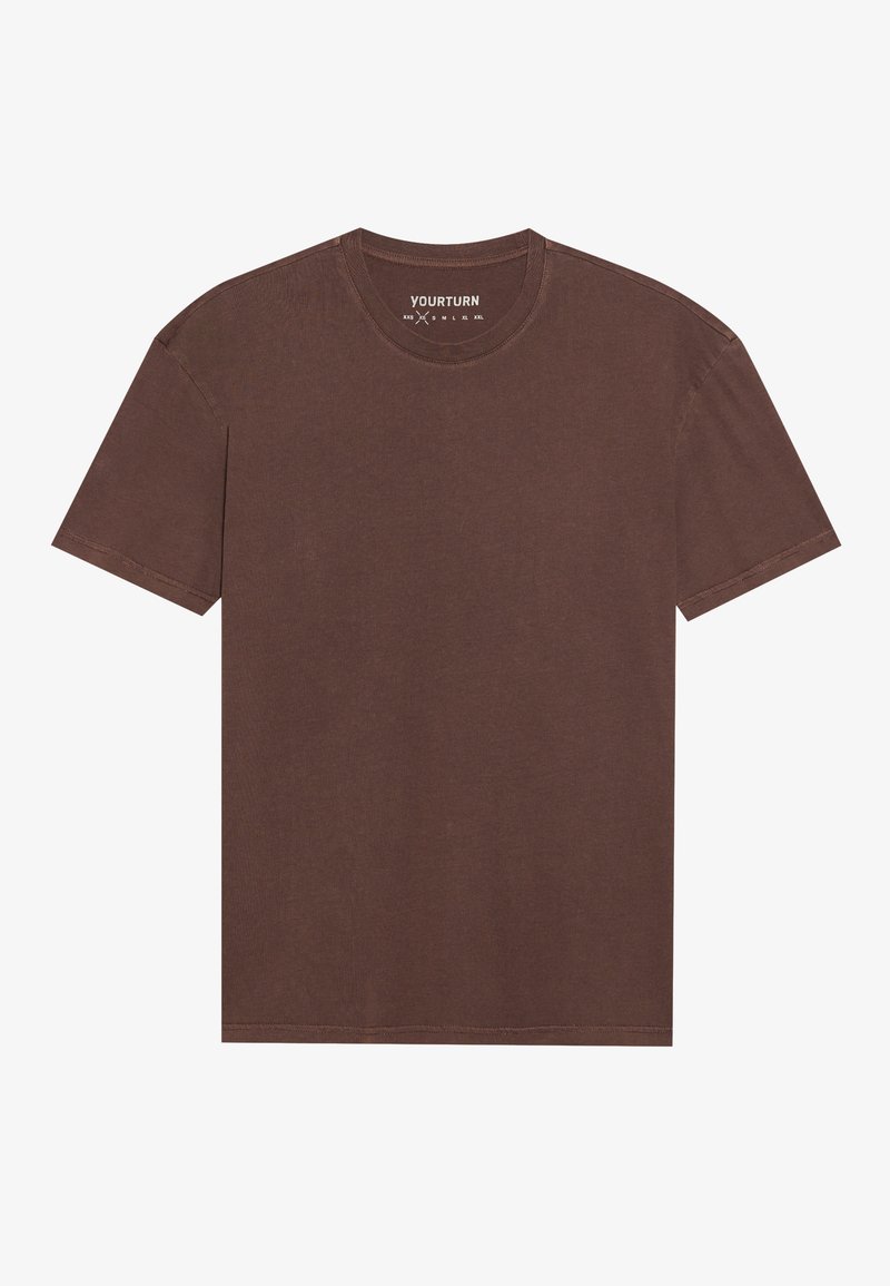 YOURTURN T-shirt basic donkerbruin YOURTURN T-shirt basic donkerbruin